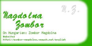 magdolna zombor business card